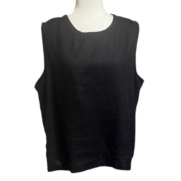 Quince 100% European Linen Tank Top Black Size L - Picture 1 of 6